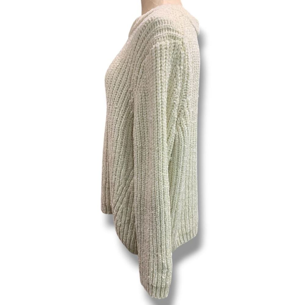 Size XL Talbots Womens Chenille Ivory Sweater Soft Chunky Knit - Picture 5 of 8